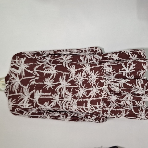 Express Shirt Dress Long Sleeve Button Down Tropical Print Size Small NEW - Picture 6 of 11